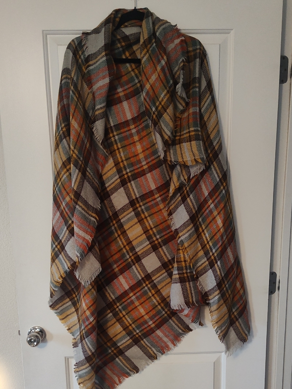 Brown Multicolor Oversized Shawl/Scarf